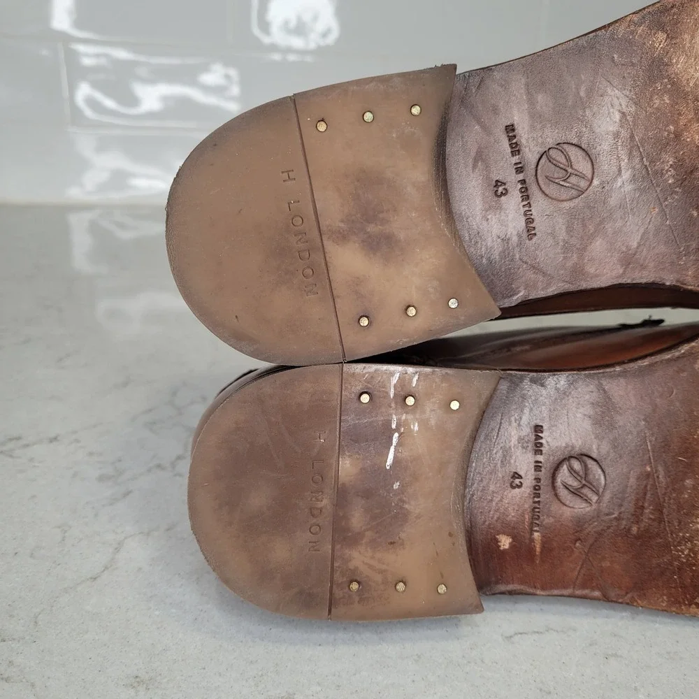 H by Hudson Chukka Boots — Men's 10‎ Brown Leather